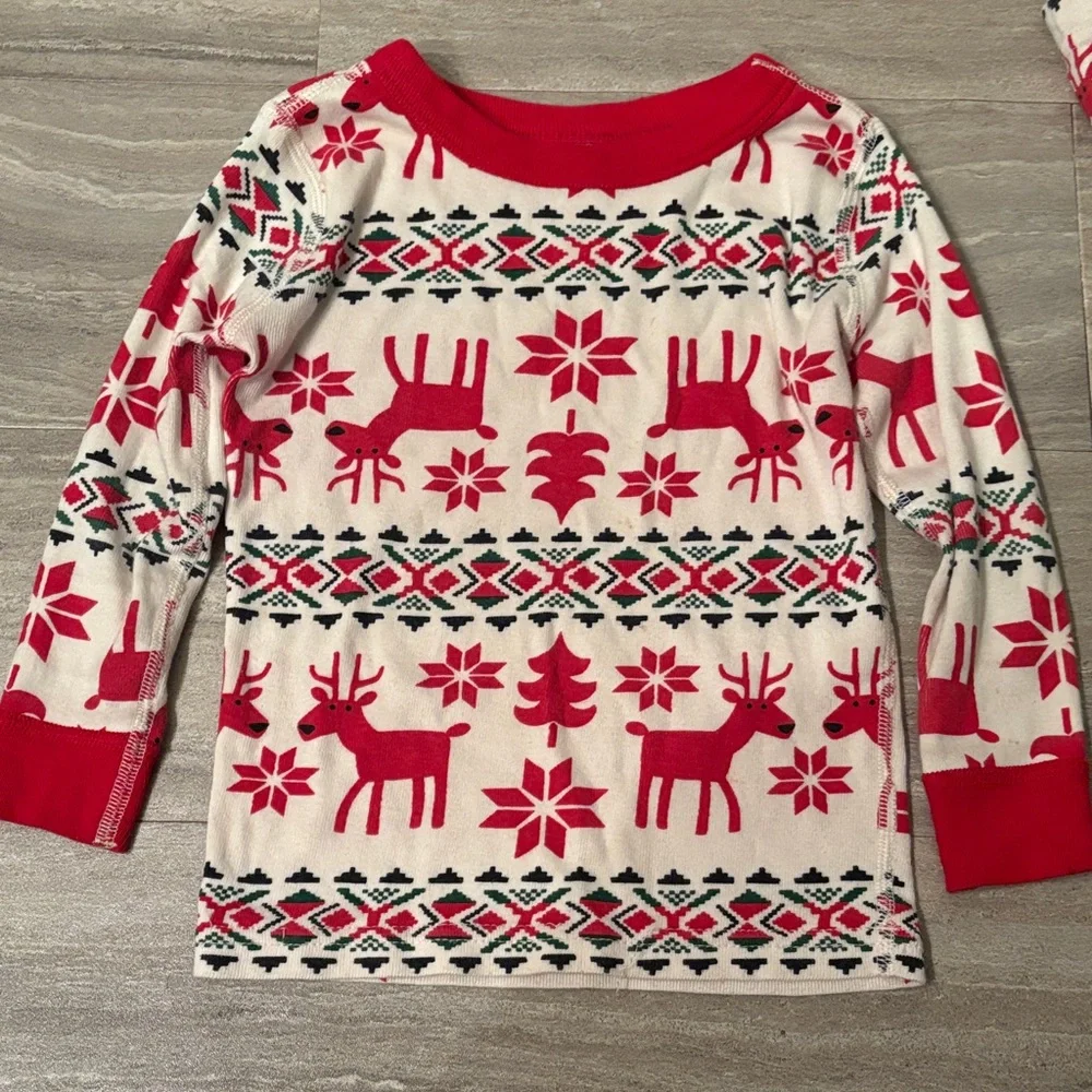 Hanna Andersson Dear Deer Red HannaJams Unisex Pajama Set